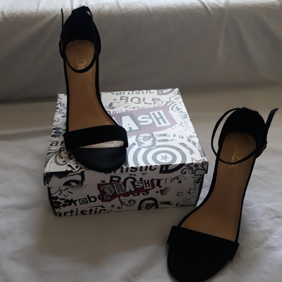 Brash Shoes - Black one strap 3 1/2 heels